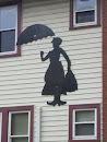 Mary Poppins Wood Silhouette