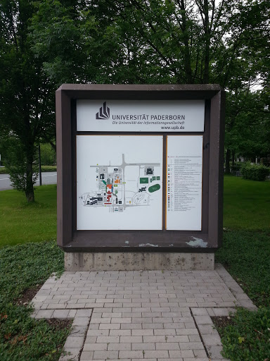Lagetafel Universität Paderborn