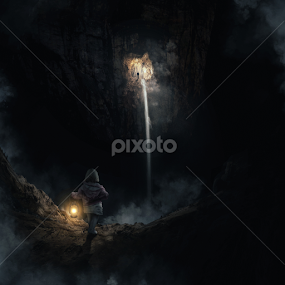 Into the earth by Dan Ludeman - Digital Art Abstract