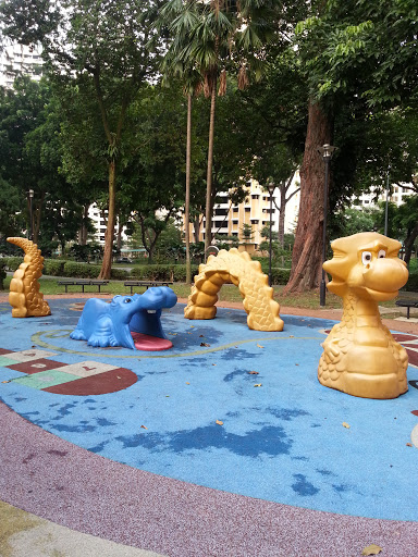 Dragon and Hippo in the Playground