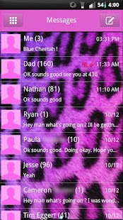 Download GO SMS Girly Cheetah Theme APK for Android