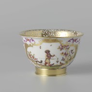 Kop, veelkleurig beschilderd met chinoiserieën