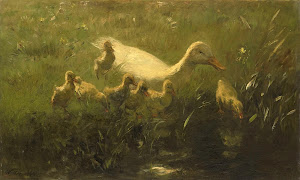 RIJKS: Willem Maris: Witte eend met kiekens 1910