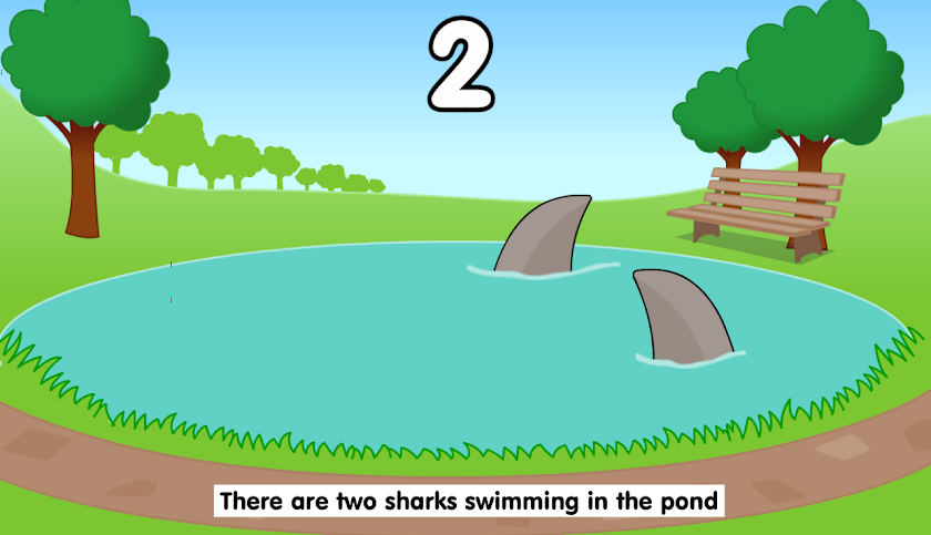 Five Sharks Swimming Screen 3