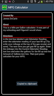 MPG Calculator Screenshots 1