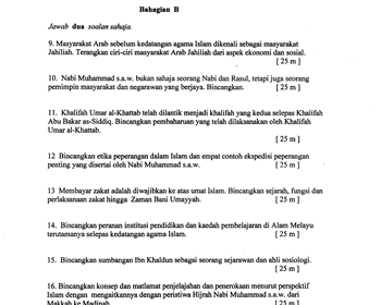 Contoh Soalan Sejarah Penggal 1 Stpm