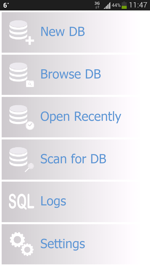 Android application SQLite Magic Pro screenshort