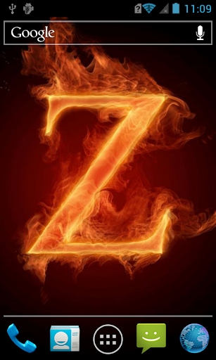 The fiery letter Z