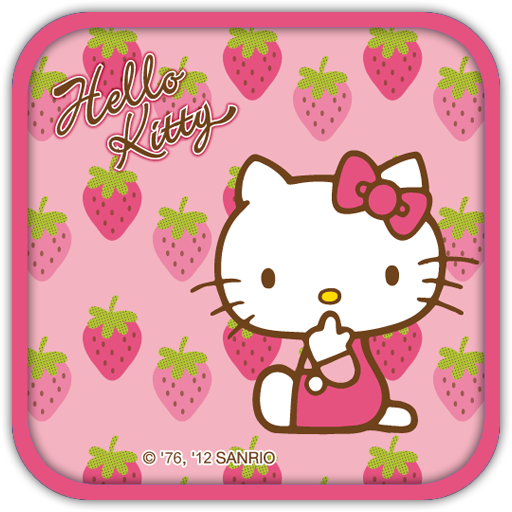 Hello Kitty Strawberry Theme 個人化 App LOGO-APP開箱王