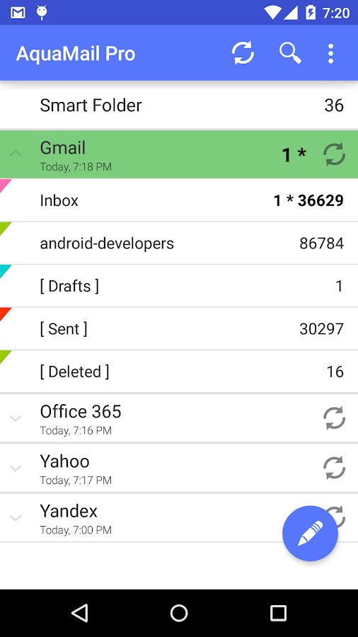 Aqua Mail - email app - screenshot