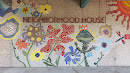 Neighborhood House Mosaic Tile Mural