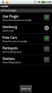 AFTrack car2go Plugin - náhled