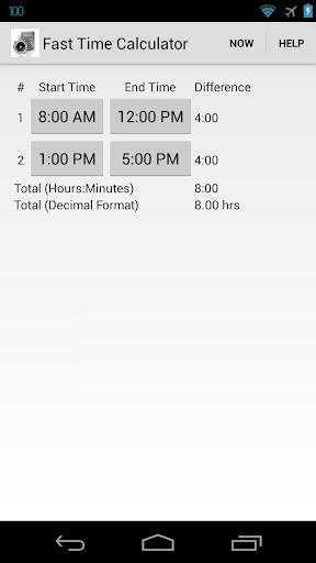 Fast Time Calculator