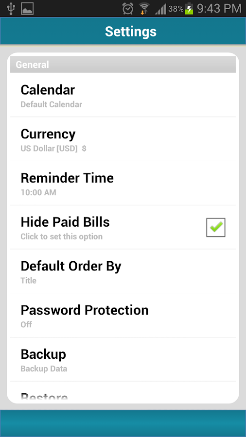 Bill Reminder Free BillManager Android Apps on Google Play