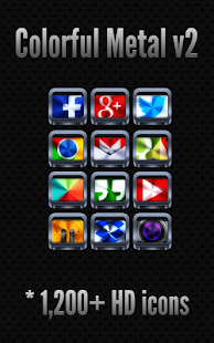 Icon Pack - métal coloré v2 - screenshot thumbnail