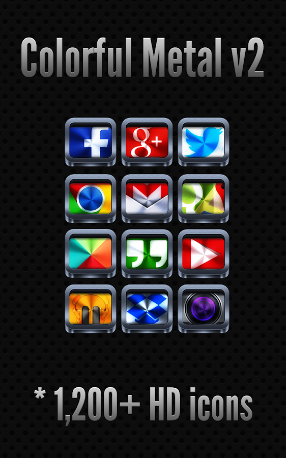 Icon Pack - Colorful Metal v2 - screenshot