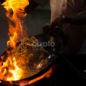 Noodles on fire by Aditya Bugadi - Food & Drink Cooking & Baking