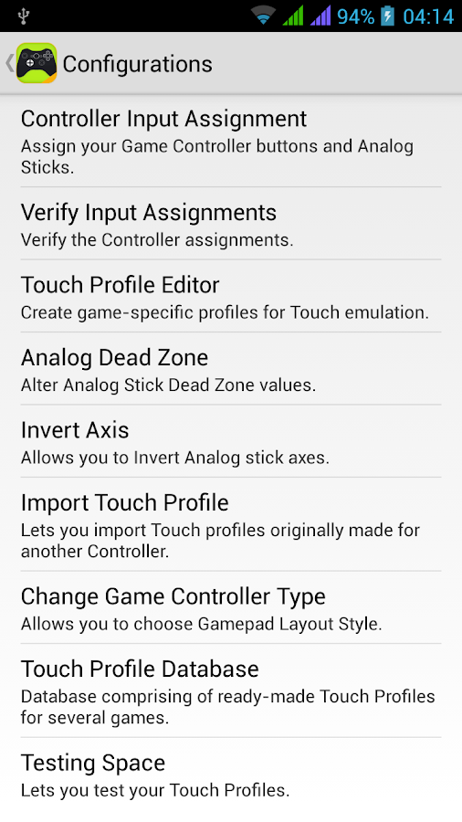 Game Controller 2 Touch - screenshot