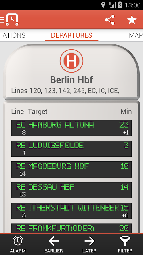 Android application nextstop Deutschland screenshort