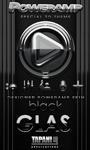 Download Poweramp skin Black Glas delux APK