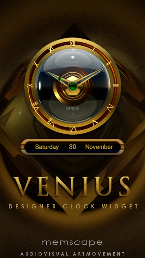 Android application VENIUS Designer Clock Widget screenshort