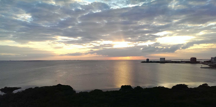 Sunset over Tampa Bay, Florida.