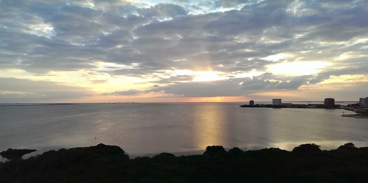 Sunset over Tampa Bay, Florida.