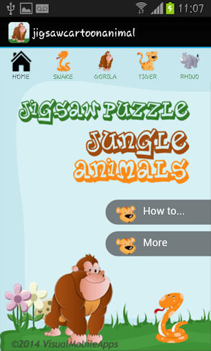 Jungle Animals Tile puzzle
