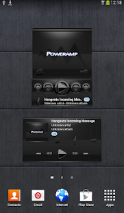 Lastest Poweramp widget BLACK Black APK