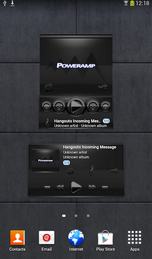 Android application Poweramp widget BLACK Black screenshort