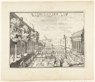 Gezicht op het Prinsenhof te Haarlem