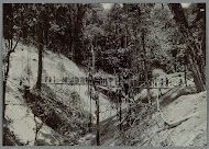 Noodbrug over een ravijn