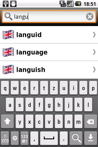 Android application English and German Dictionary screenshort