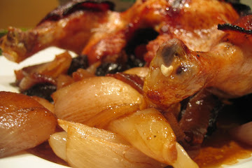 Roasted Chicken w/ Prunes and Armagnac
