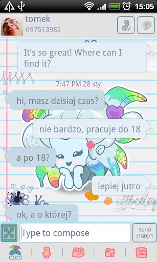 GO SMS Pro Notebook Theme