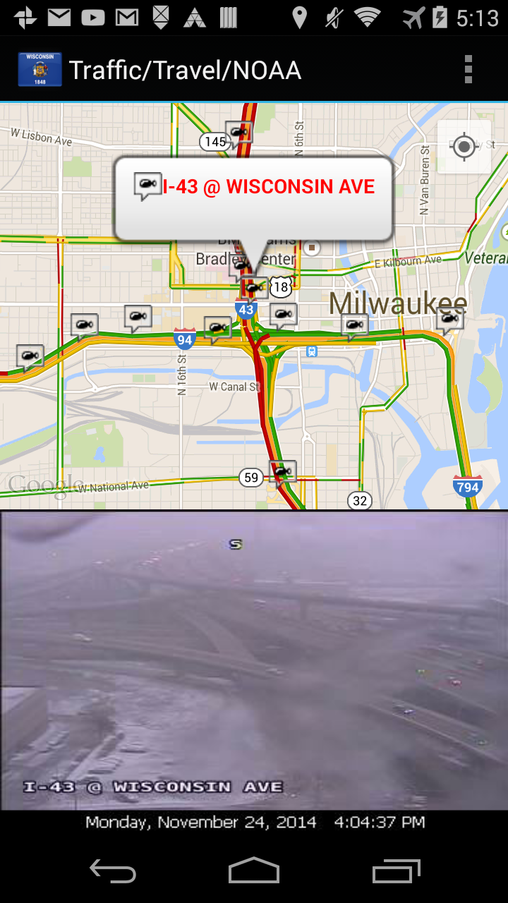 Wisconsin Traffic Cameras Pro Screen 2