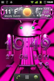 beautiful weather widget pink