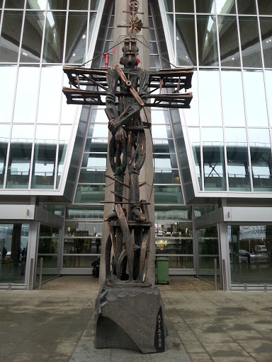 Aviator Statue in Pulkovo Airport