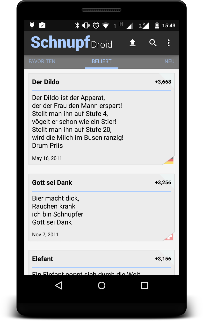 SchnupfDroid Pro Screen 1
