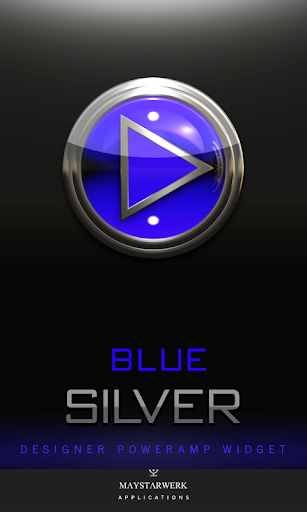 Poweramp Widget Blue Silver
