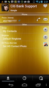 Free Download RocketDial Golden Theme 2nd APK