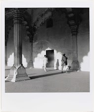 Gallery with columns in the Taj Mahal complex, Agra, Uttar Pradesh, India