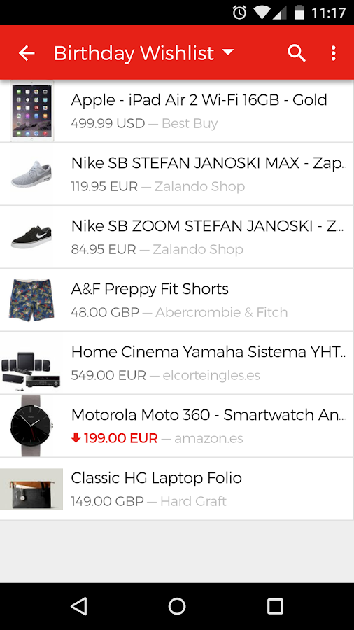Savelist Shopping Wishlist Android Apps on Google Play