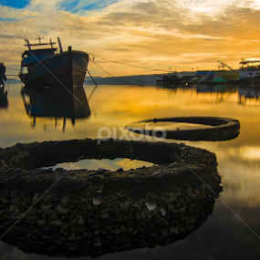 Gold Sunrise by Nandy Rery - Landscapes Waterscapes