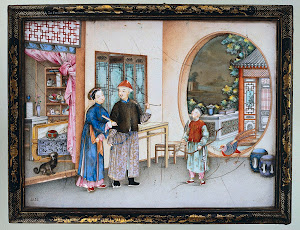 RIJKS: anonymous: Plaque depicting an interior with figures 1775