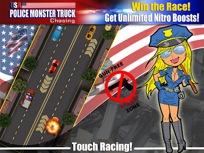 【免費賽車遊戲App】USA Police Monster truck-APP點子