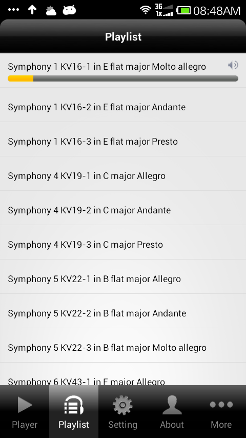 Mozart Symphonies Screen 2