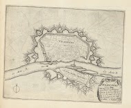 Plattegrond van Frankfurt am Main, ca. 1693-1696