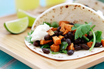 Roasted Sweet Potato and Black Bean Tacos