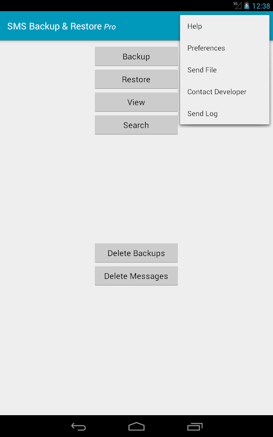   SMS Backup & Restore Pro- หน้าจอ 